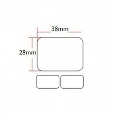 Barcode White Label 38x28mm