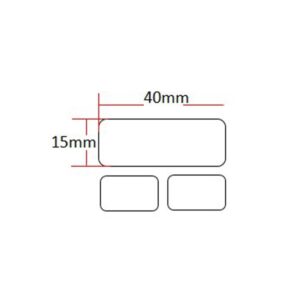 Barcode White Label 40 x 15mm