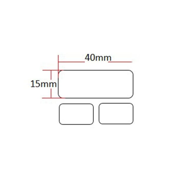 Barcode White Label 40 x 15mm