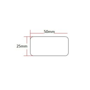 Barcode white Label 50x25mm PVC