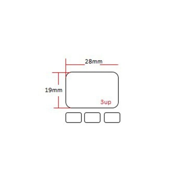 Barcode White Label 28 x 19mm - Image 3